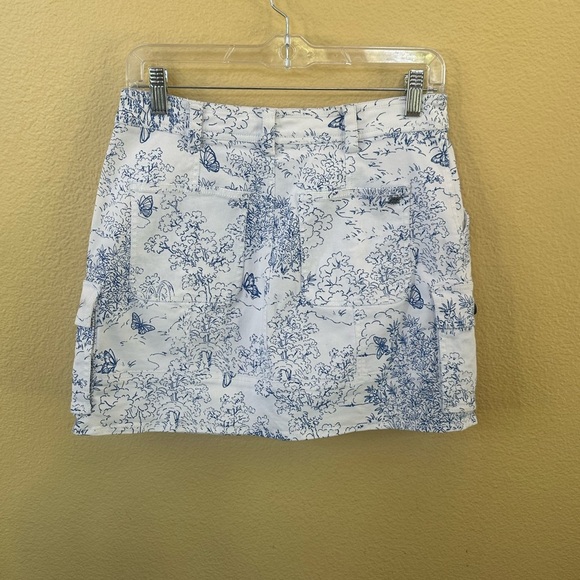 Cinq  A Sept Blue/White Garden Toile Stretch Cotton Cargo Skirt Size 4 Like New! - Picture 7 of 11
